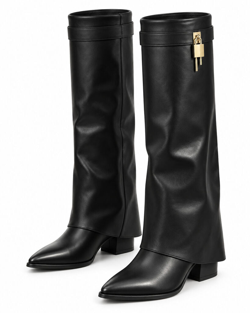 Knee High Boot Nappa BLACK