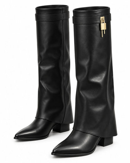 Knee High Boot Nappa BLACK