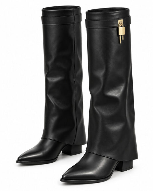 Knee High Boot Nappa BLACK