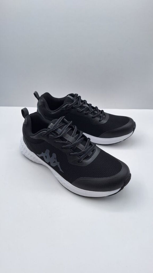 Black Athletic Mesh Sneakers with Logo Accent