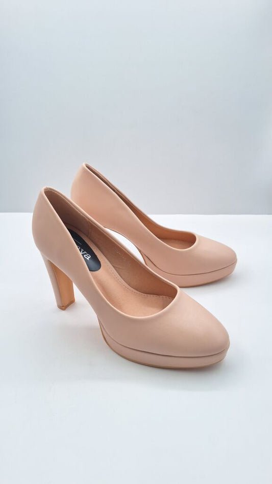 Nude Platform Pump Heels