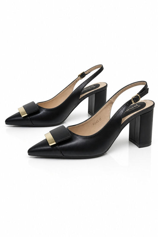 Sling-Back Nappa BLACK
