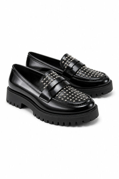 Loafer Stud.Patent BLACK