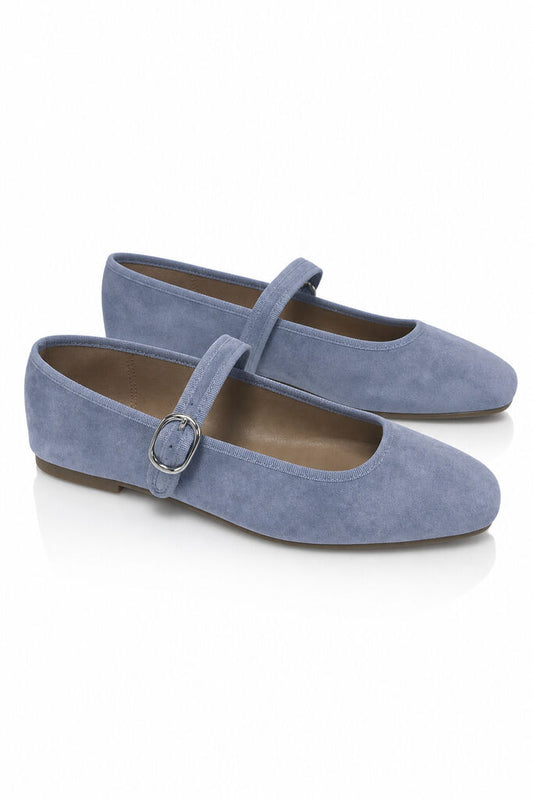 Mary Jane Shoe Suede BLUE