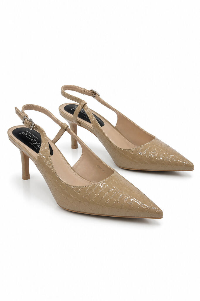 Sling-Back Crocco NUDE