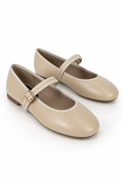 Mary Jane Shoe Nappa BEIGE