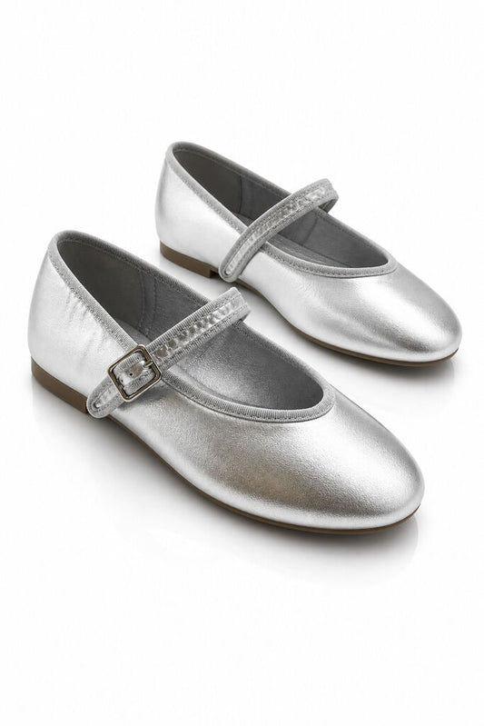 Mary Jane Shoe Laminato SILVER