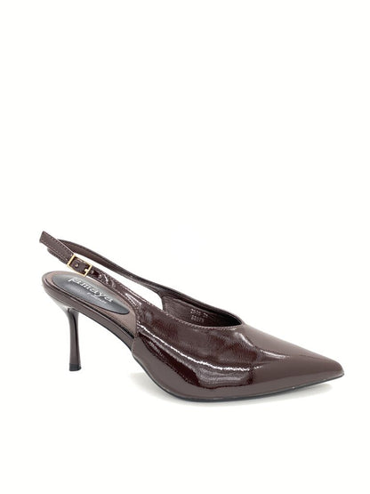 Sling-Back Vernice BROWN