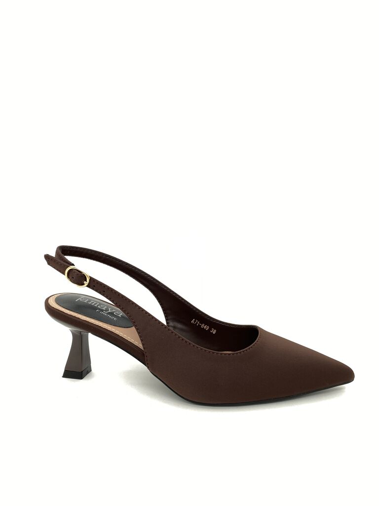 Sling-Back Tessuto BROWN