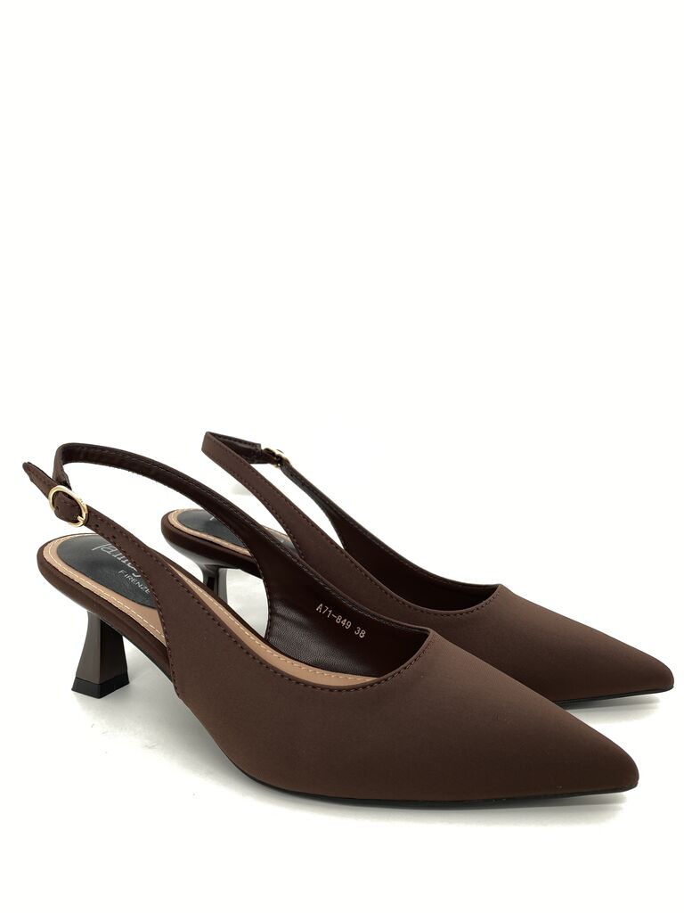 Sling-Back Tessuto BROWN
