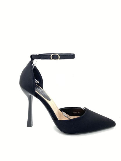 Ankle Strap Pump Tessuto BLACK