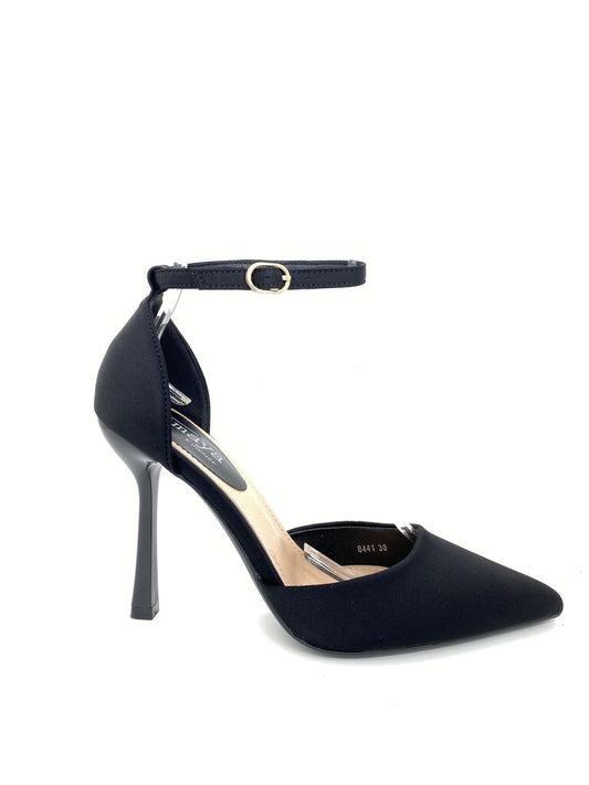 Ankle Strap Pump Tessuto BLACK