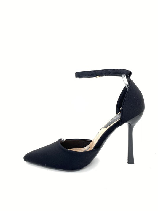 Ankle Strap Pump Tessuto BLACK