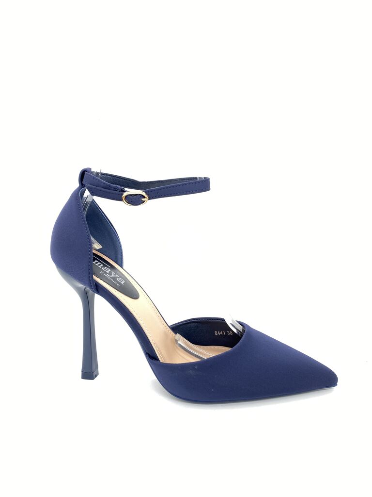 Ankle Strap Pump Tessuto BLUE
