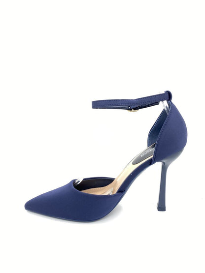 Ankle Strap Pump Tessuto BLUE