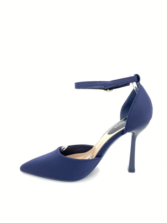 Ankle Strap Pump Tessuto BLUE