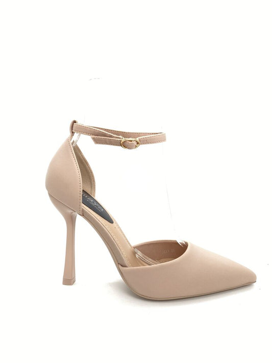 Ankle Strap Pump Tessuto NUDE