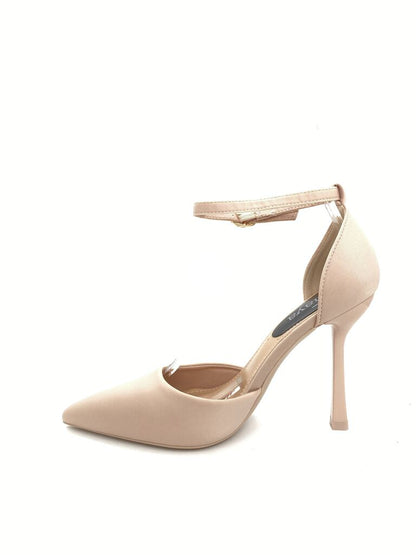Ankle Strap Pump Tessuto NUDE