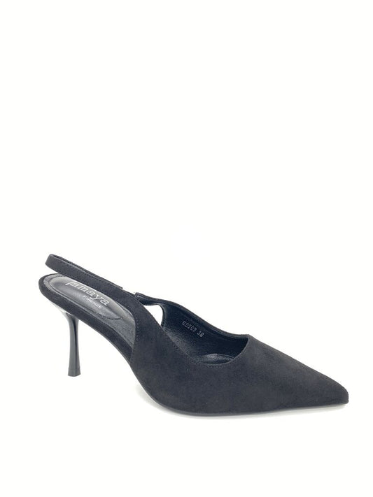 Sling-Back Suede BLACK