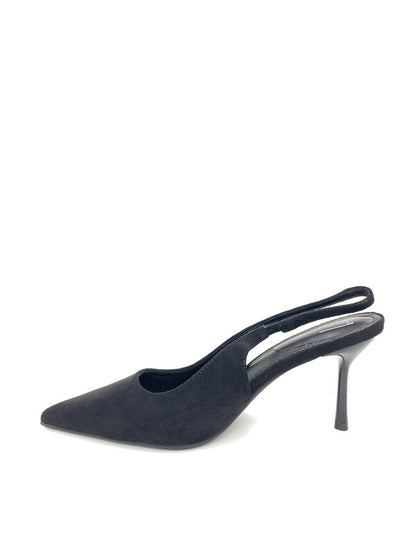 Sling-Back Suede BLACK