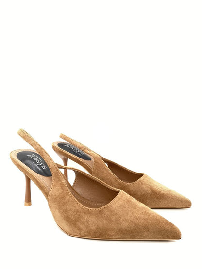 Sling-Back Suede CAMEL