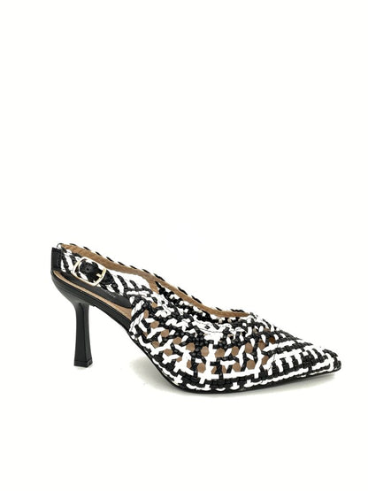 Sling-Back Braided.Nappa BLACK
