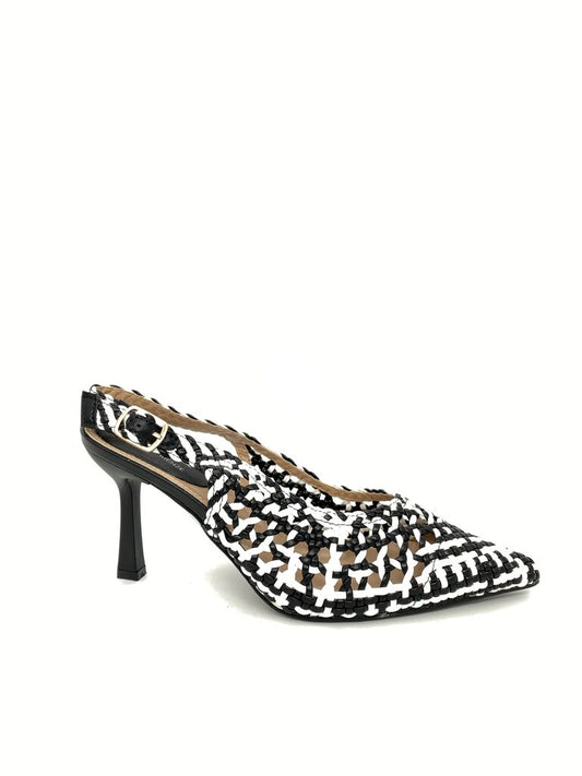 Sling-Back Braided.Nappa BLACK