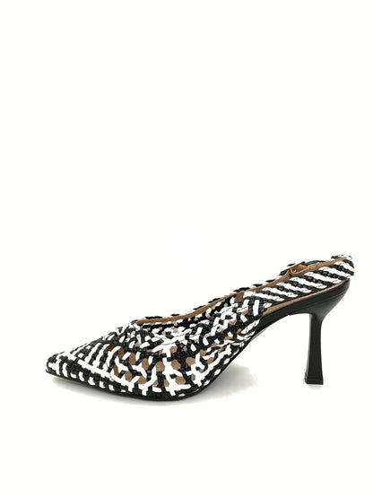 Sling-Back Braided.Nappa BLACK