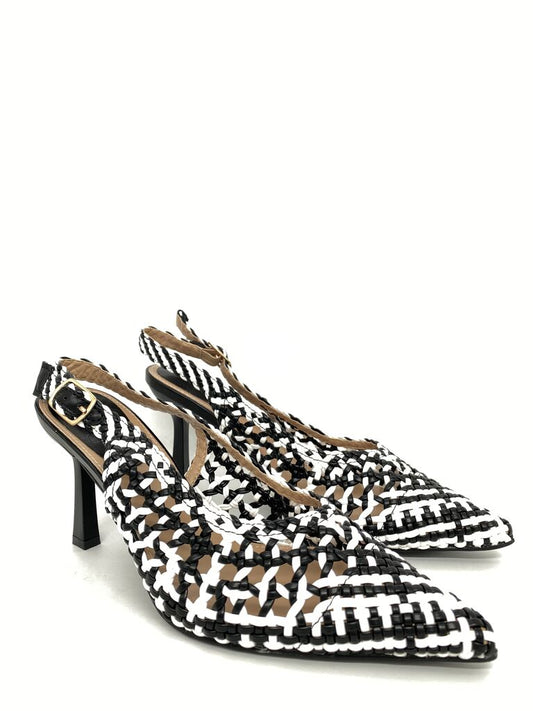 Sling-Back Braided.Nappa BLACK