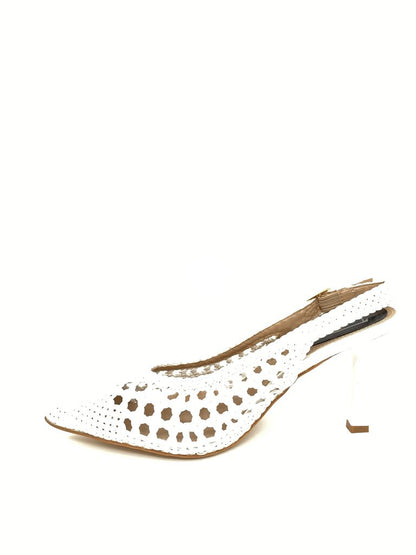 Sling-Back Braided.Nappa WHITE