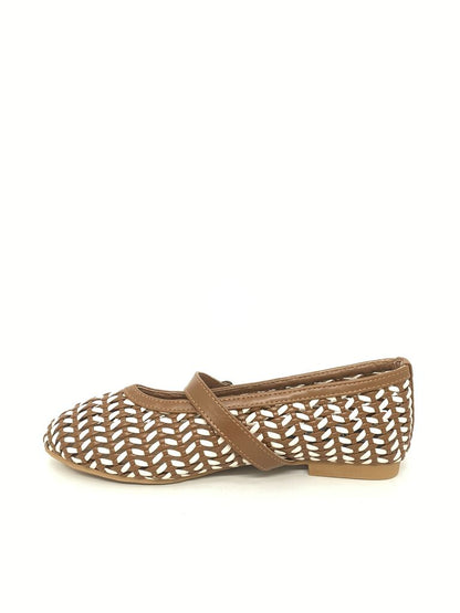Mary Jane Shoe Braided.Nappa MOKA