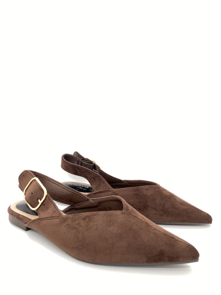Sling-Back Suede BROWN