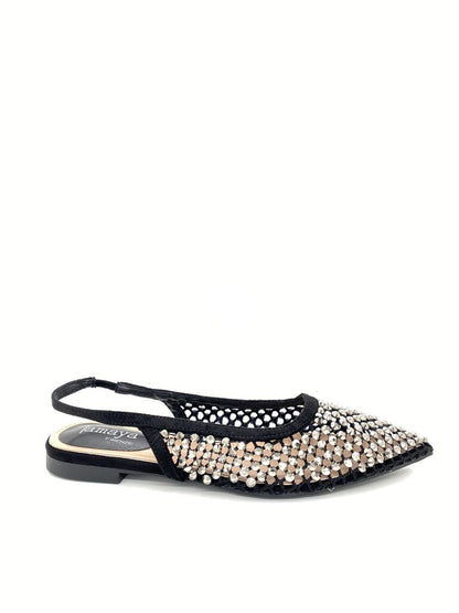 Sling-Back Strass BLACK