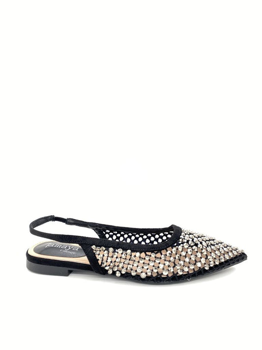 Sling-Back Strass BLACK
