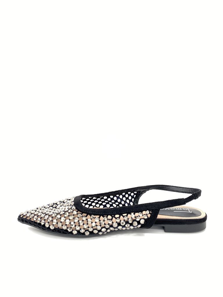 Sling-Back Strass BLACK