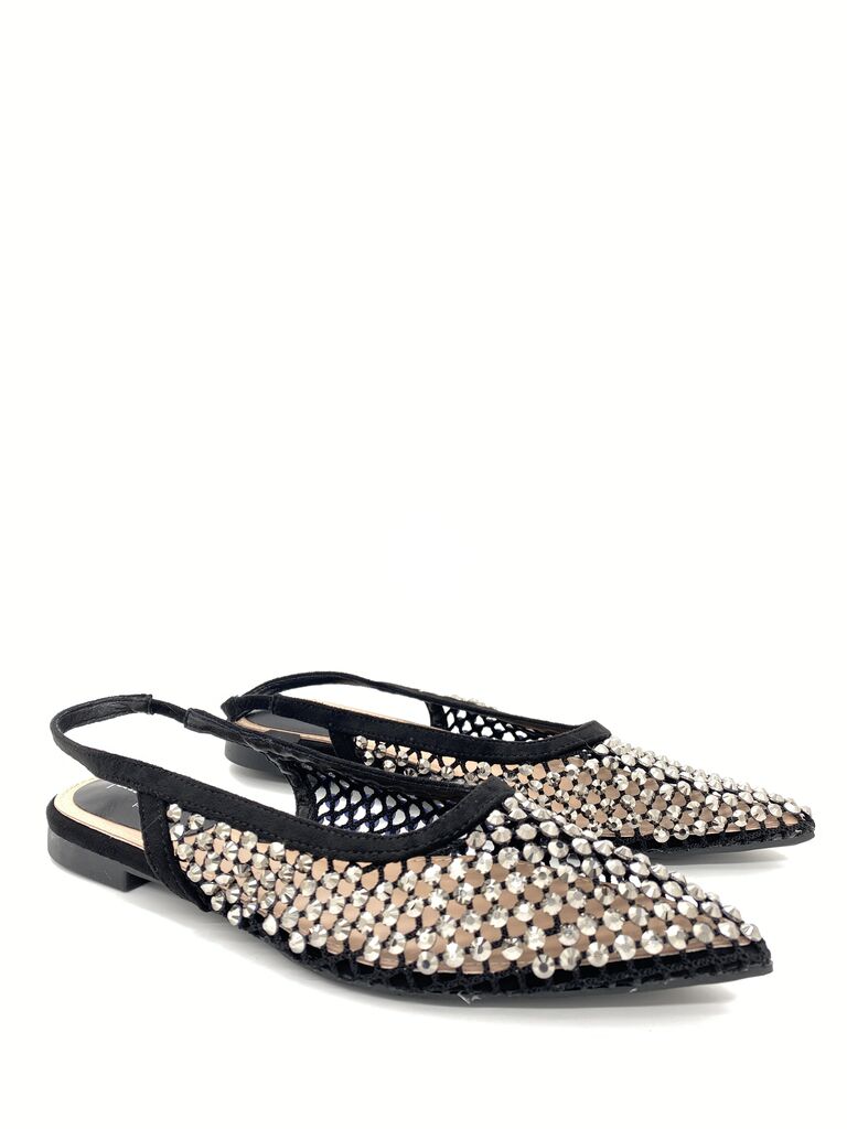 Sling-Back Strass BLACK