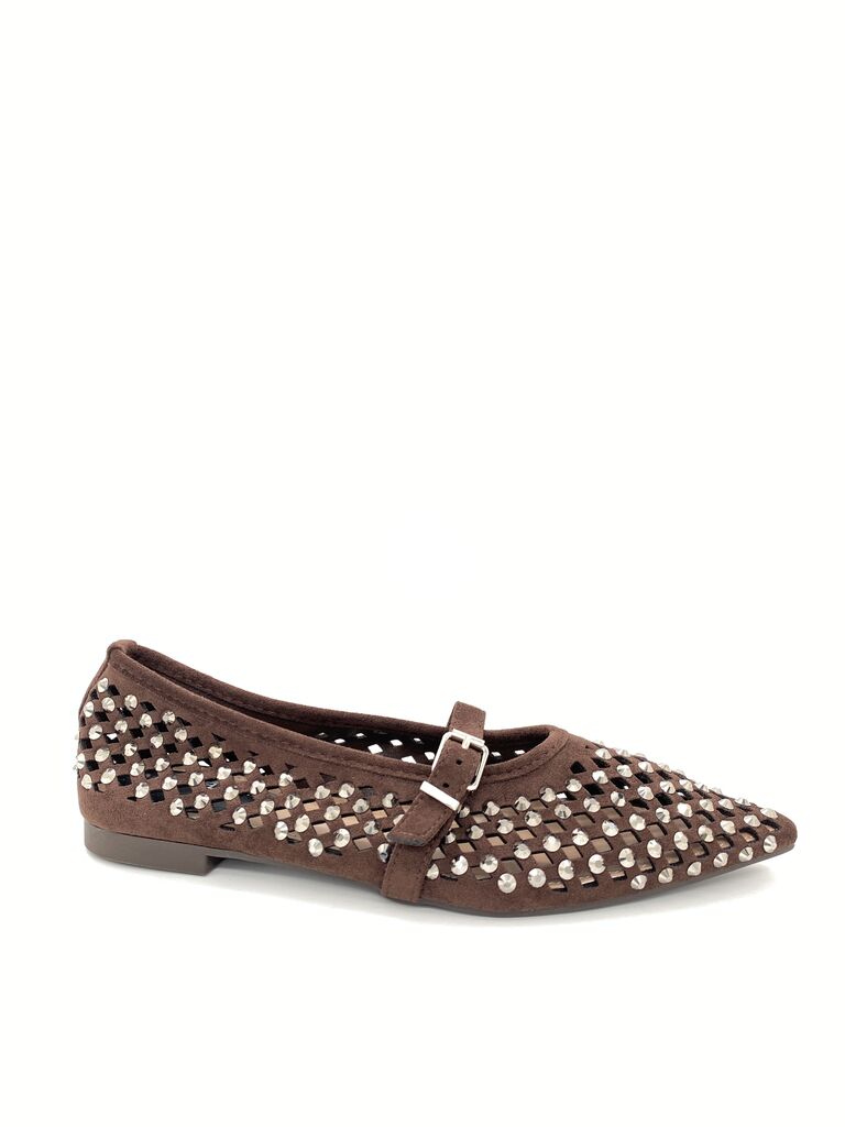 Mary Jane Shoe Suede BROWN