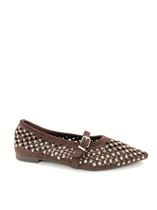 Mary Jane Shoe Suede BROWN
