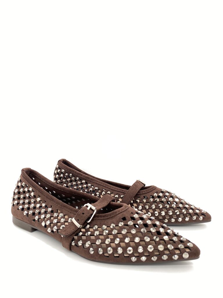 Mary Jane Shoe Suede BROWN