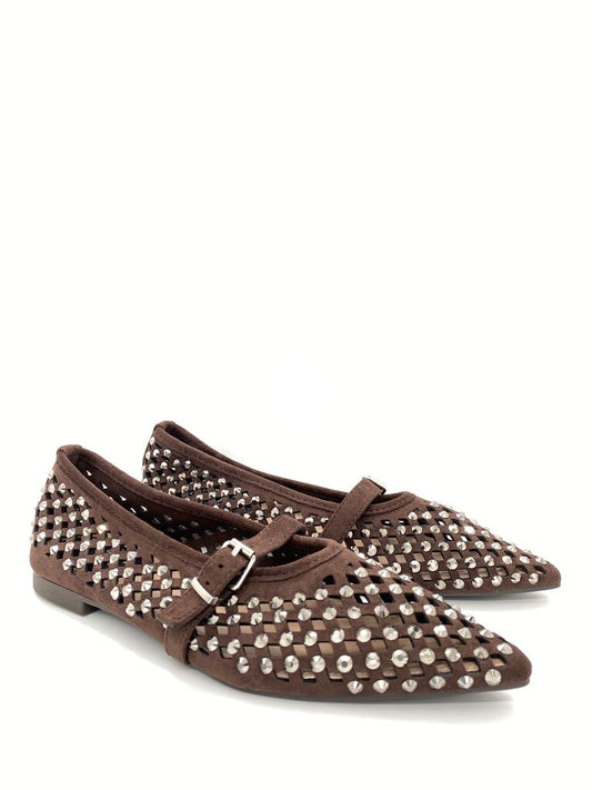 Mary Jane Shoe Suede BROWN