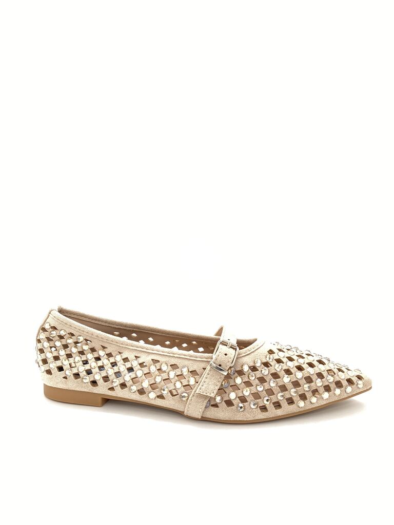 Mary Jane Shoe Suede KHAKI