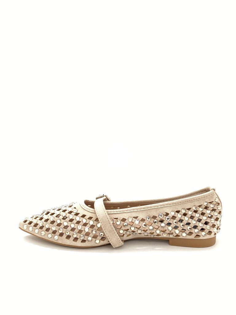 Mary Jane Shoe Suede KHAKI