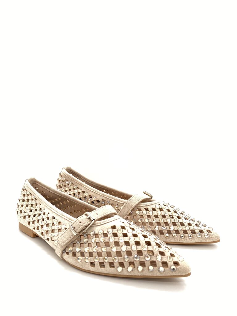 Mary Jane Shoe Suede KHAKI