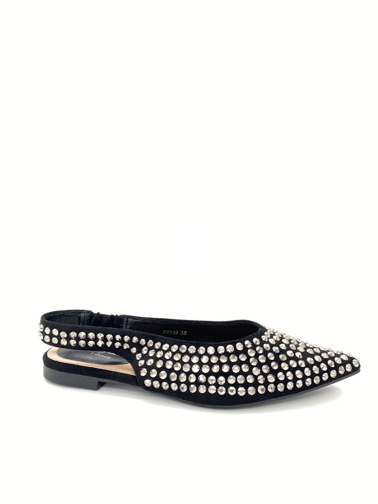 Flat Shoe Strass BLACK