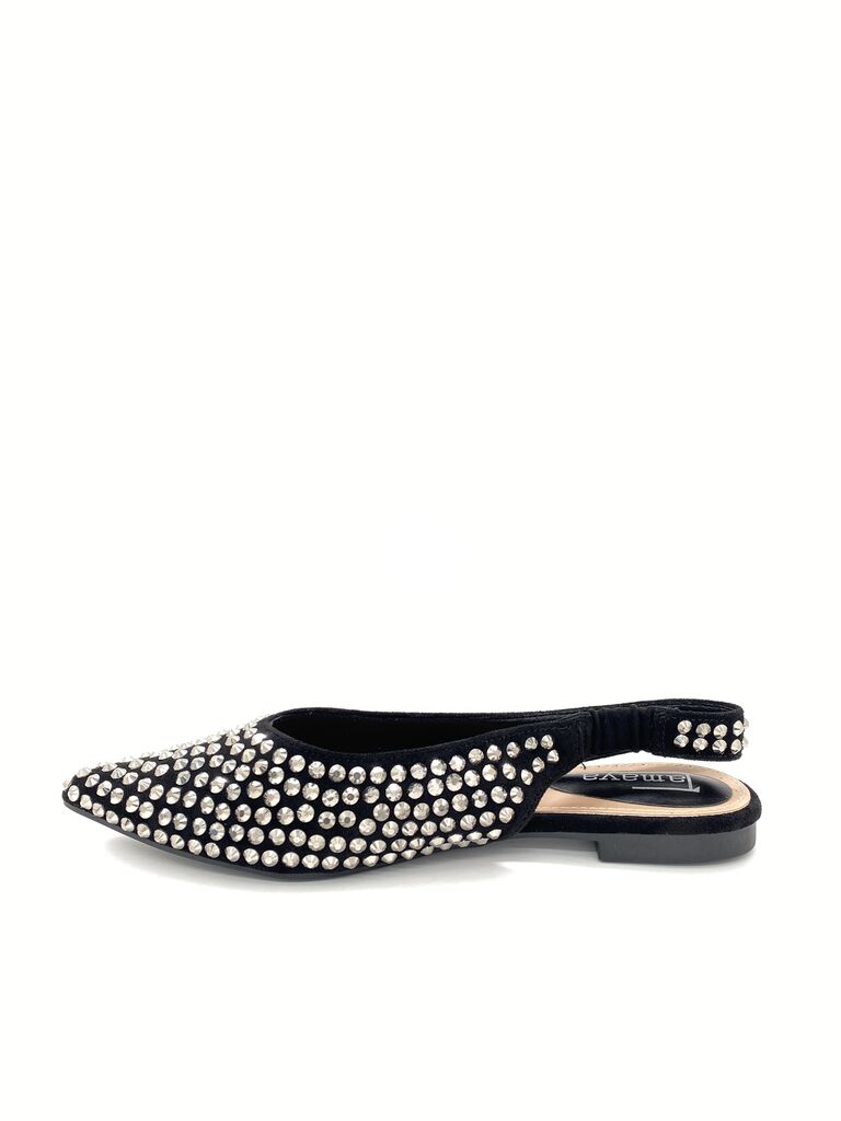 Flat Shoe Strass BLACK