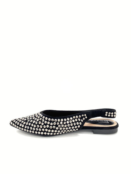 Flat Shoe Strass BLACK