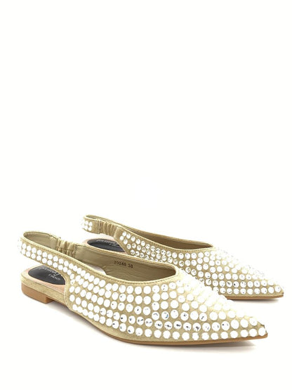 Flat Shoe Strass GREEN