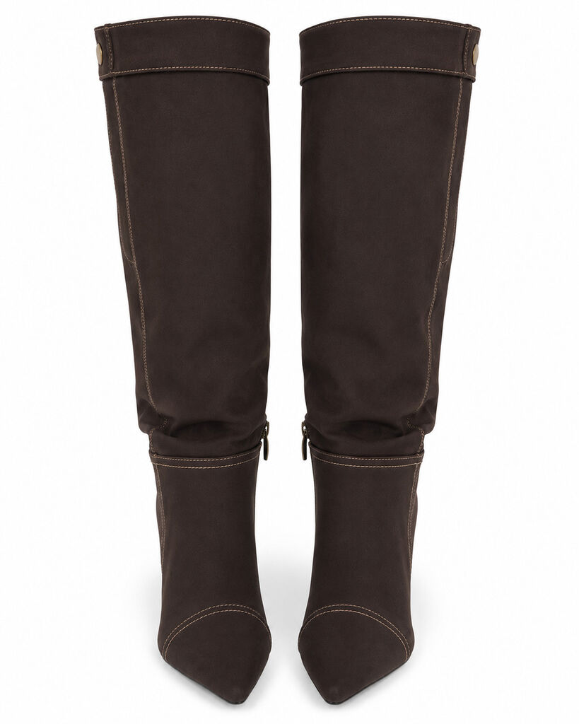 Knee High Boot Jeans BROWN