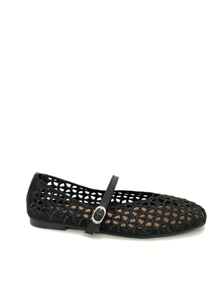 Mary Jane Shoe Satin BLACK