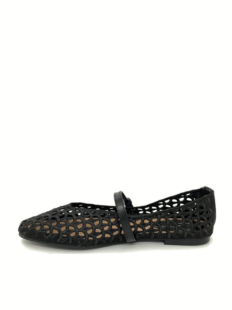 Mary Jane Shoe Satin BLACK